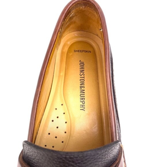 Johnston & Murphy Flex Tassel Loafers Sheepskin Insole Size 9M Made in Brazil - Picture 8 of 13